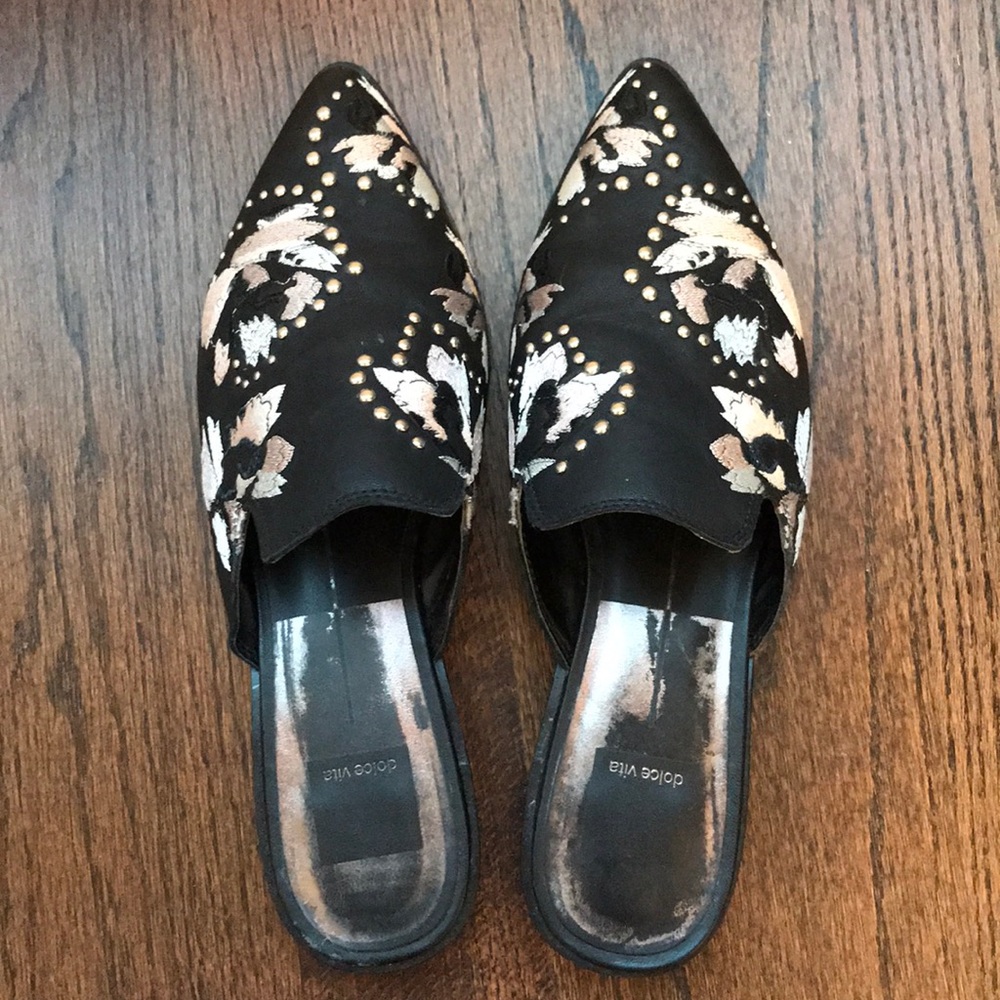 DOLCE VITA HARMONY LEATHER MULE IN BLACK